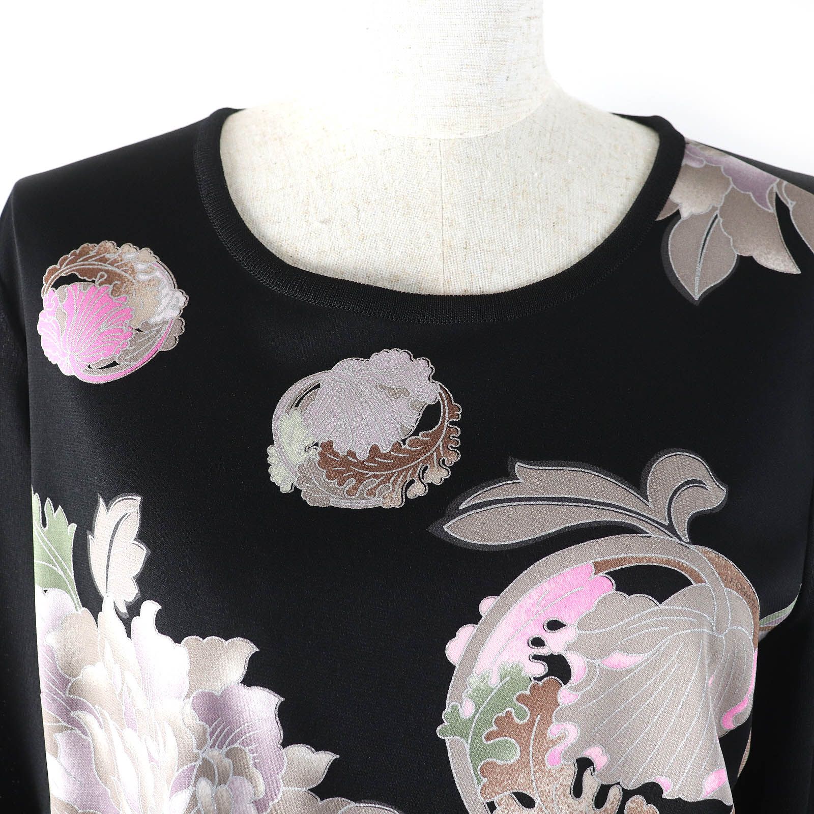 極美品△LEONARD FASHION レオナール ファッション 花柄 長袖