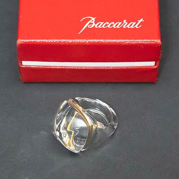箱付き　希少13号　バカラ Baccarat バカラ クリスタル リング　クリア 箱付き 希少13号 バカラ Baccarat バカラ クリスタル リング