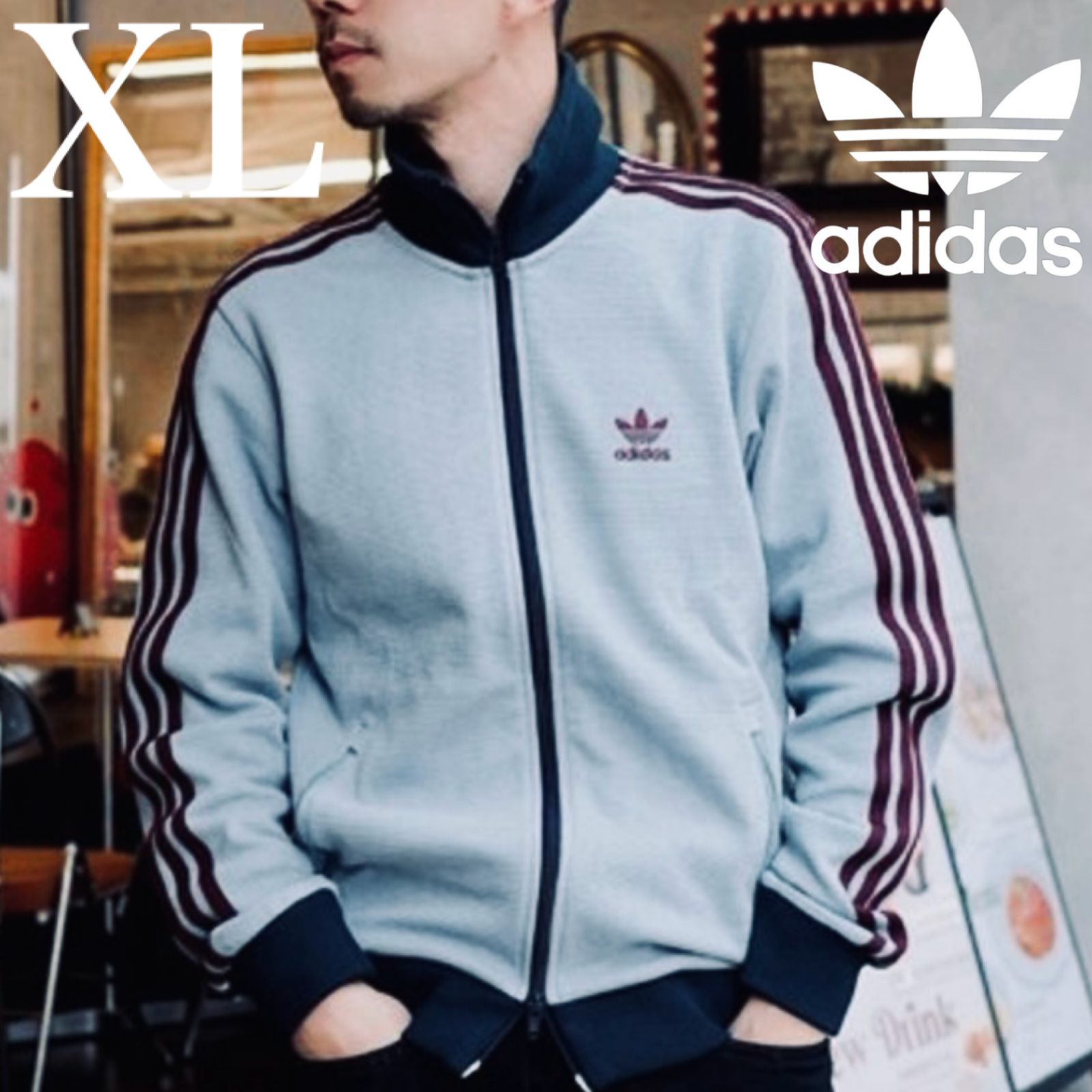 お歳暮 時期 日本未発売カラーXL⭐️新品 adidas アディカラー 刺繍トレ トップス