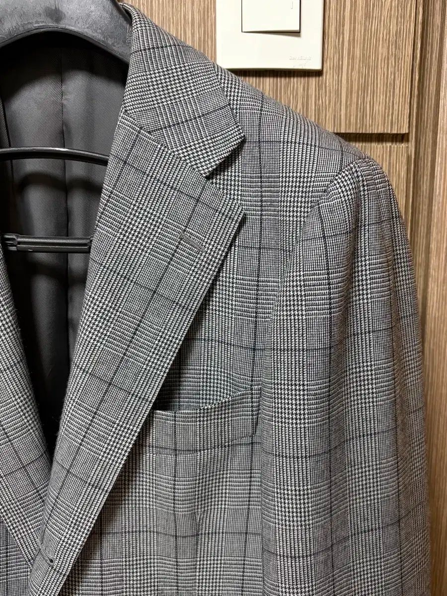 リングジャケット麻マイスター グレンチェック スポーツコート 48