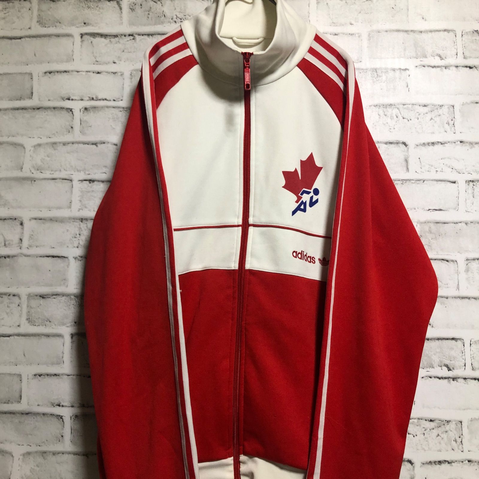 レア🇨🇦 90s adidas トラックジャケット XL 刺繍ロゴ CANADA