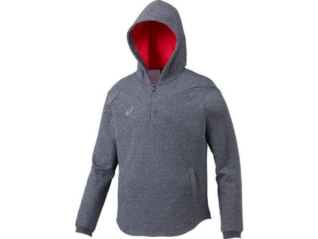 asics アシックス 07 SAMURAI FIELD PARKA チャコール杢 L 2121A006 20 | 衣類 服 ウエア ウェア スポーツ 運動 男性 紳士服 メンズ トップス パーカー 長袖 ロングスリーブ 野球 ベースボール スウェット 