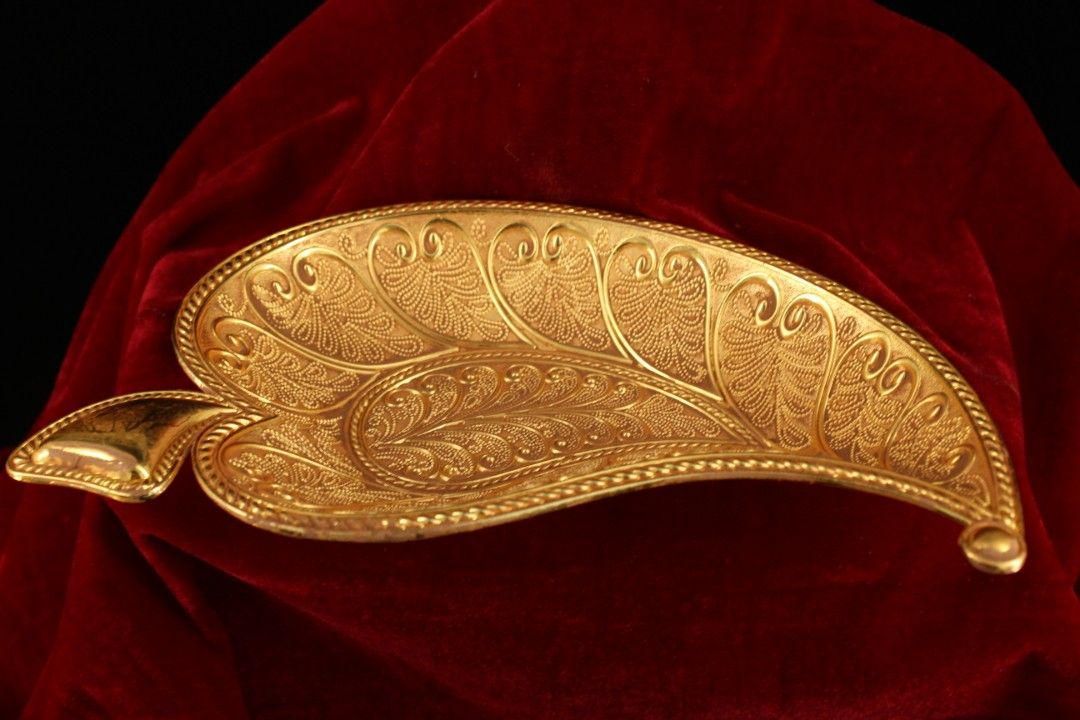 銅 細工 ?金葉盤 果実盤 装飾品 工芸品 美術品 置物 - メルカリ
