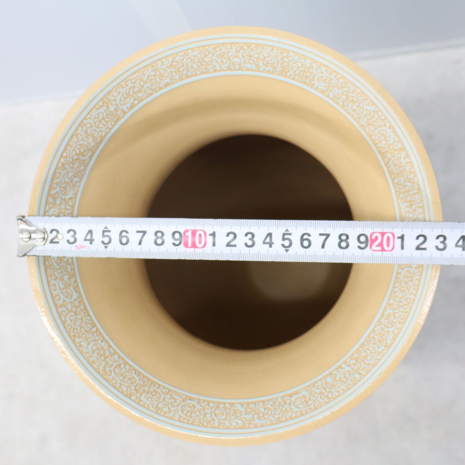 ▽骨董 古美術 ｜華壺 つぼ 花器 山水図｜東炎窯 金東和 作 東炎釉裏