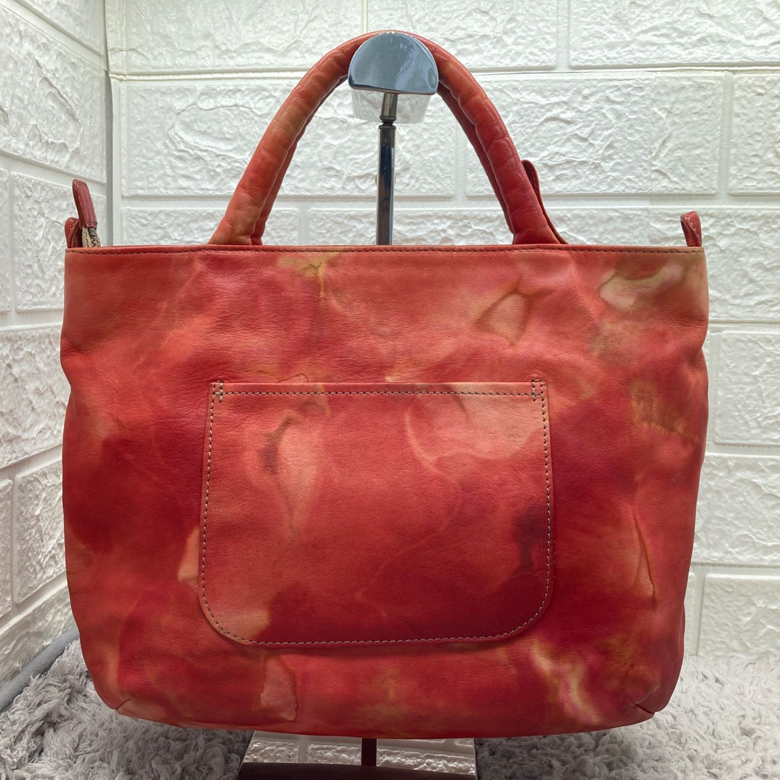 美品本物イビザIBIZA本革レザートートハンドバッグショルダーバックミニボストン旅行トラベルレディース牛皮花柄茶ブラウン日本製手作り イビザ トートバッグ 美品 黒 レザー IBIZA