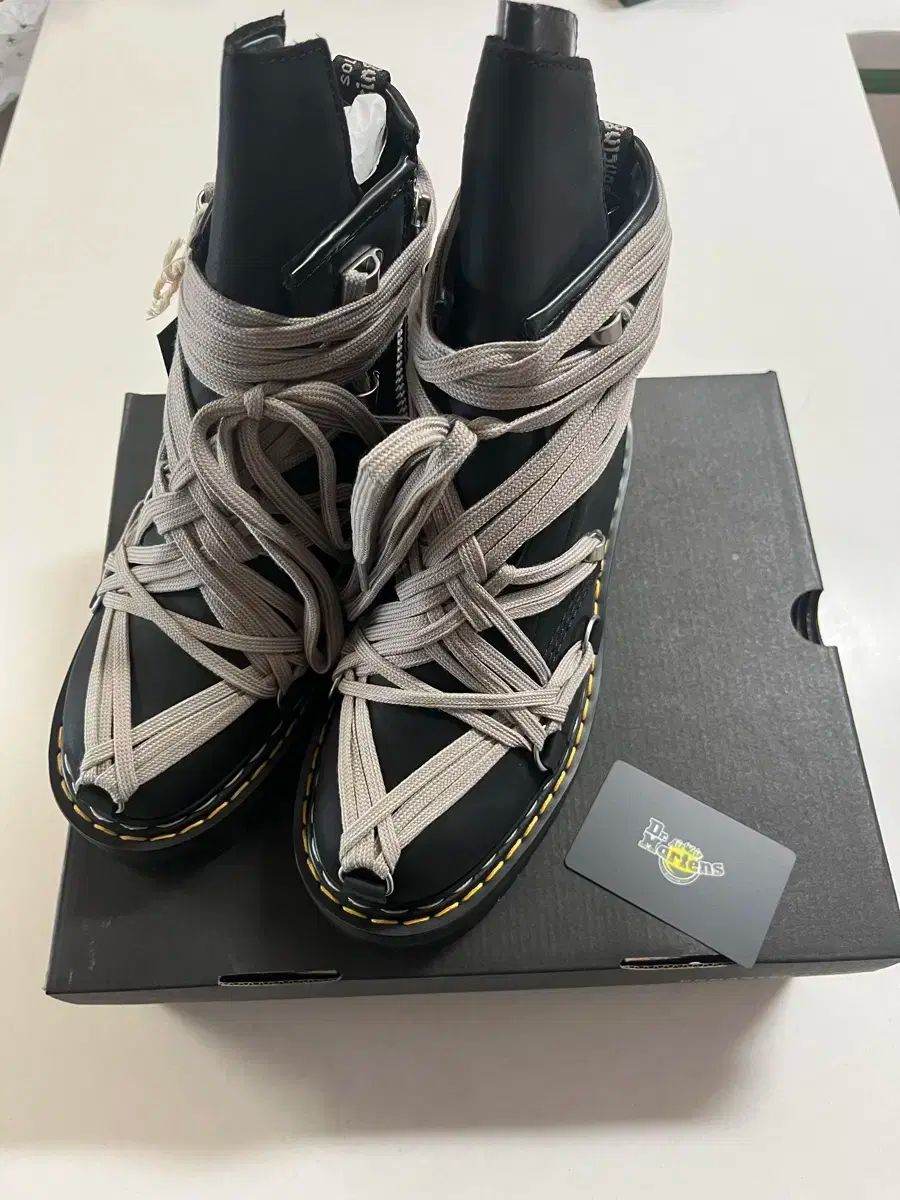  DR. MARTENS ドクターマーチン リックオウエンス 1460 クアッド ソール MEGA レース ブーツ ブラック その他 ブーツ