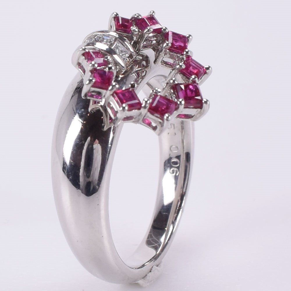 プラチナpt900 リング　ルビー　ダイヤ　14.5号　3.75 g プラチナpt900 リング ルビー ダイヤ 14.5号 3.75 g Pt900