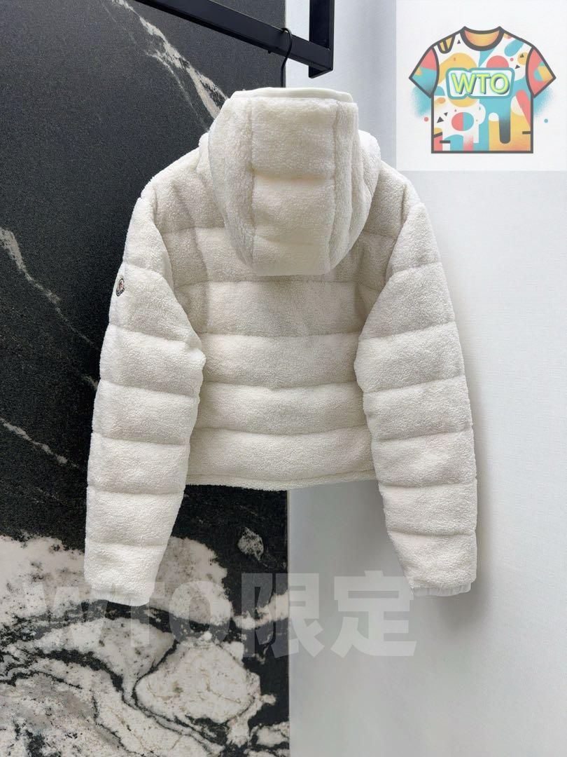 MONCLER フード付きダウンジャケット アイボリー MONCLER モンクレール フード着脱可 フルジップ ダウン