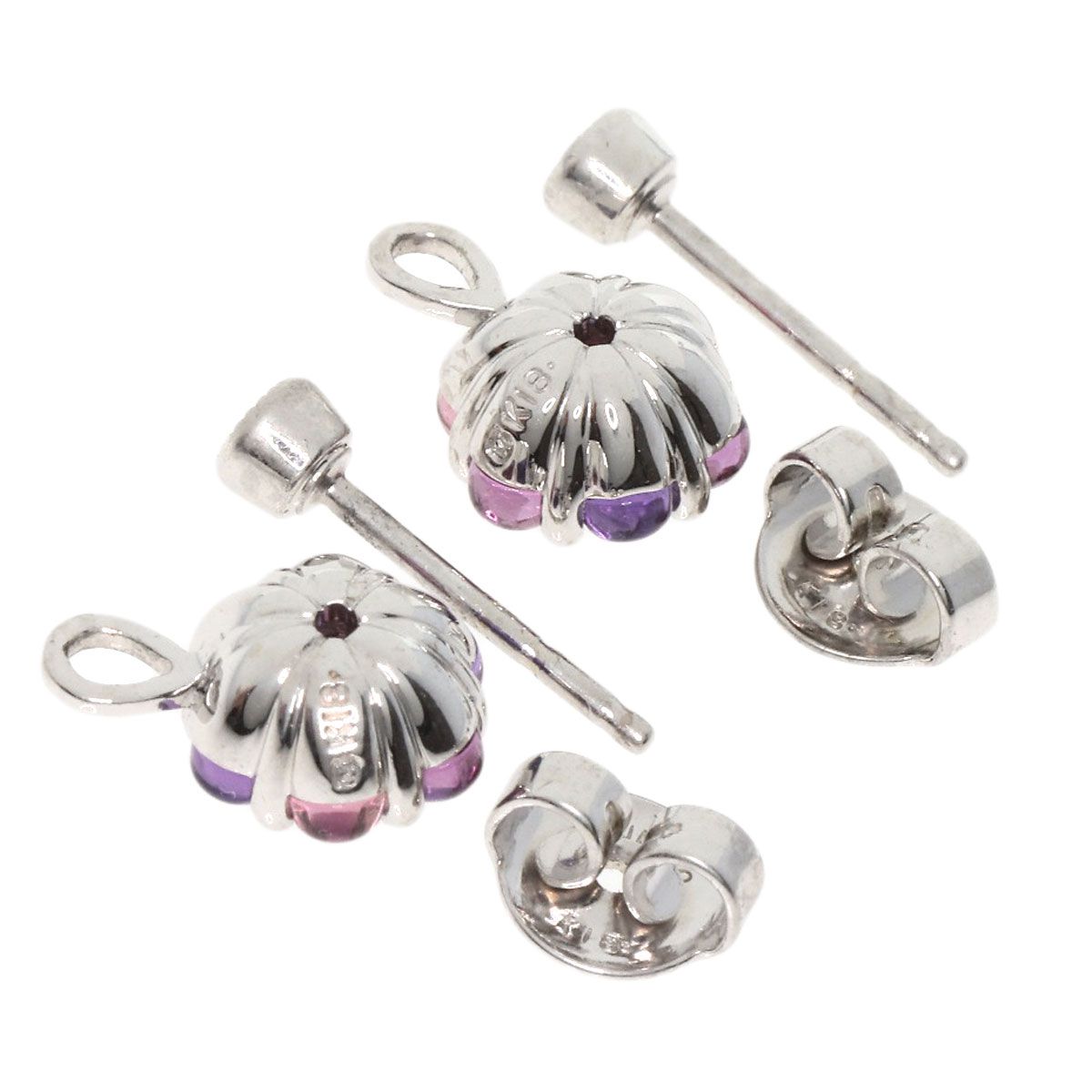 MIKIMOTO ミキモト フラワーモチーフ アメジスト ダイヤモンド