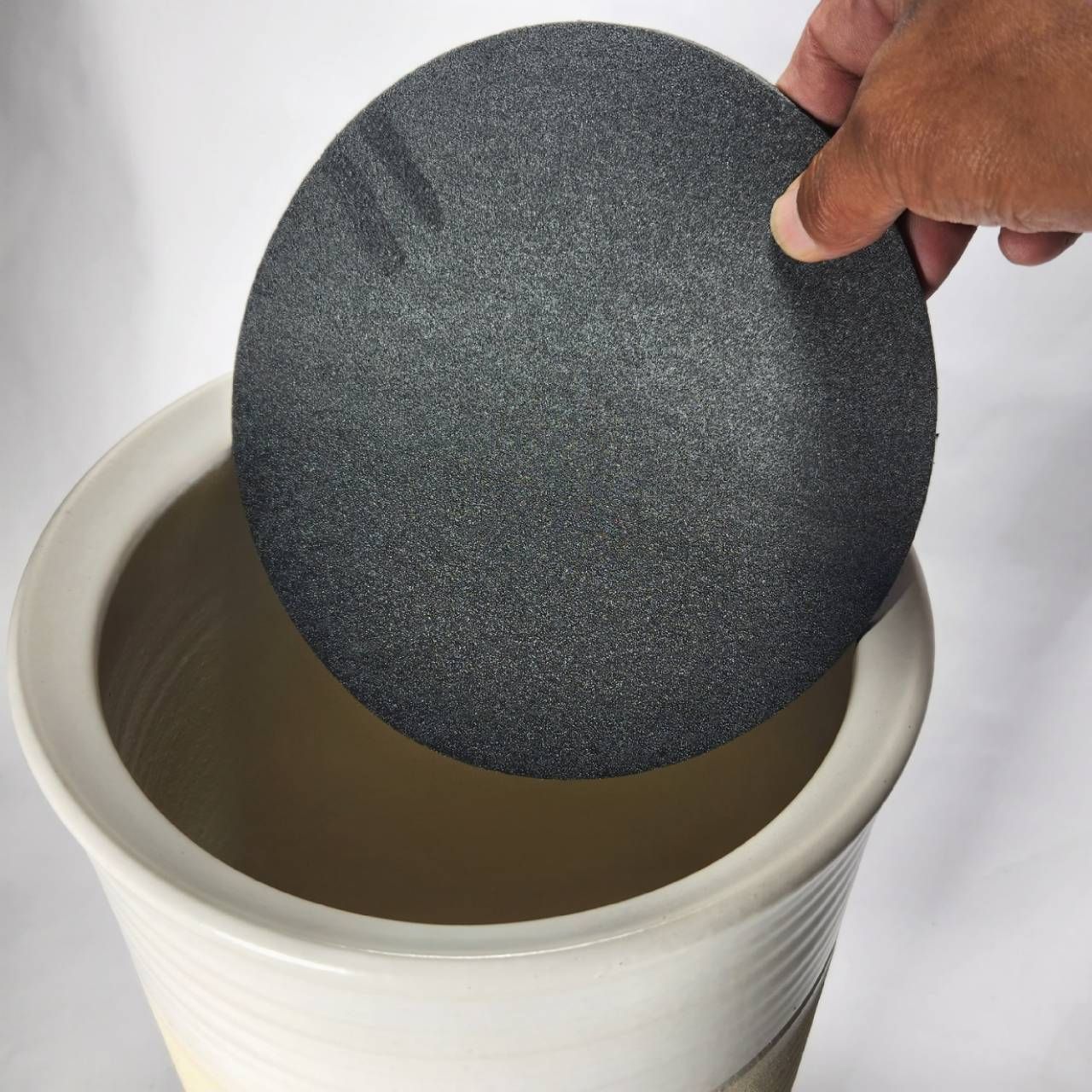 信楽焼傘立て 火色灰釉 高さ４６cm 灰釉火色傘立 （信楽焼き・陶器・傘立て・梅雨・雨・玄関・収納・B043