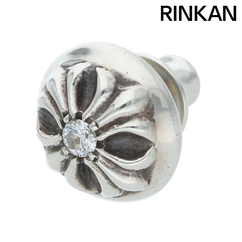 クロムハーツ 1ダイヤ シルバーピアス クロムハーツ STUD CRSBLL DIA/クロスボールスタッド 1ダイヤ