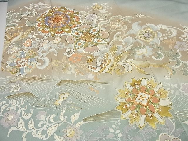 平和屋1■極上　創業460年・千總　色留訪問着　駒刺繍　正倉院花鳥文　金彩　逸品3s5696商品詳細