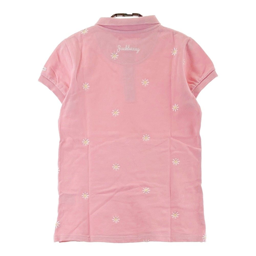 サイズ：0 JACK BUNNY ジャックバニー 半袖ポロシャツ 花 刺繍総柄