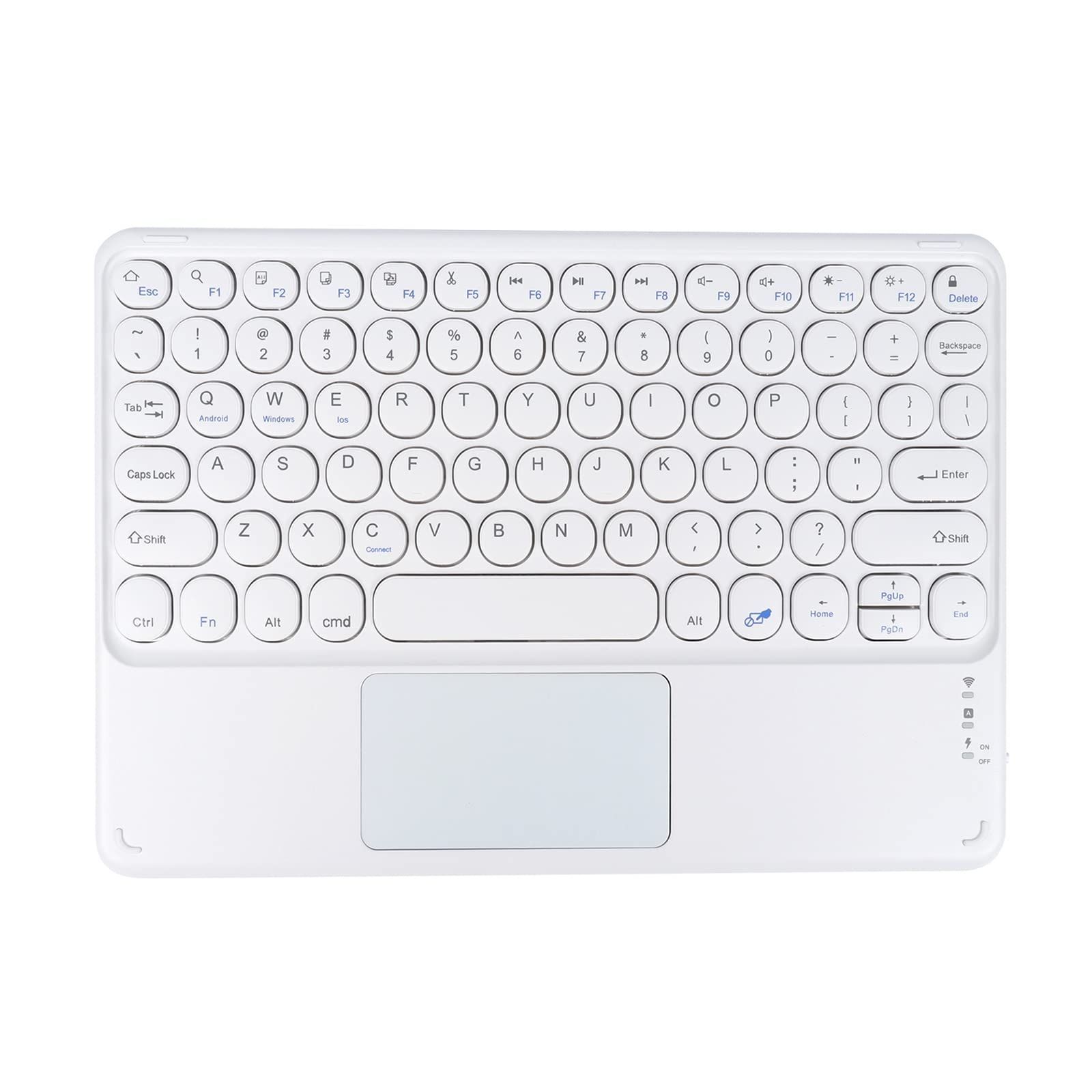 【数量限定】air/iphone/スマホ用 ipad 携帯便利 英語配列 軽量 小型 usb充電 タッチパッド付き ipad対応 windows/Android/ios対応 キーボード キーボード (ホワイト) bluetooth タブレット