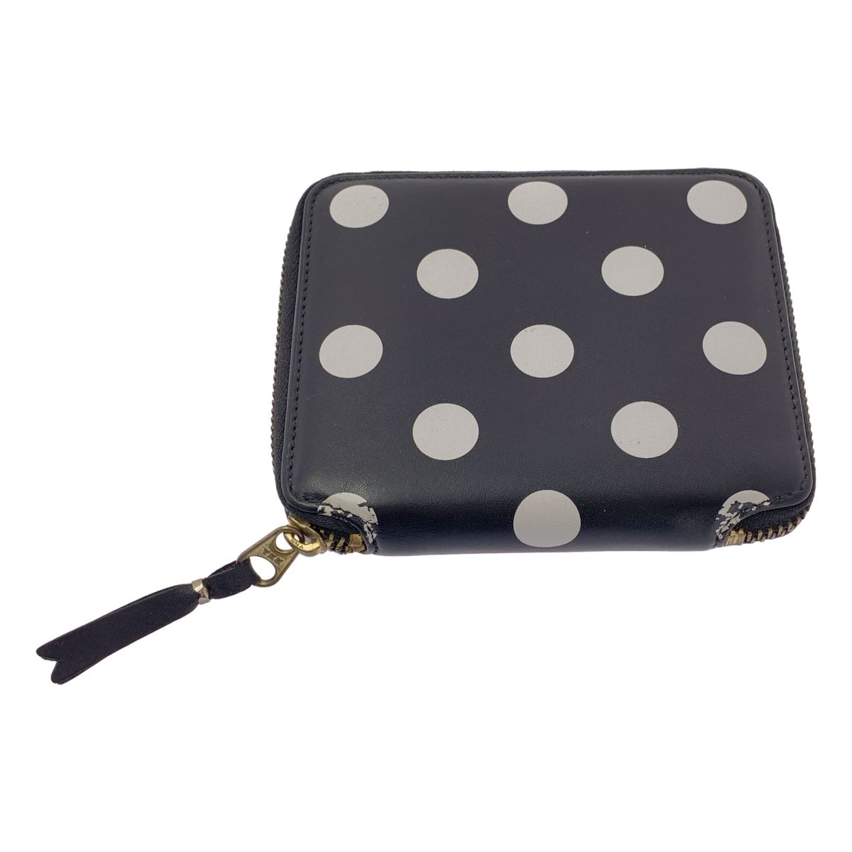 COMME des GARCONS | コムデギャルソン | POLKA DOTS PRINTED WALLET ポルカ ドット ラウンドジップ ウォレット | ブラック | ホワイト | メンズ