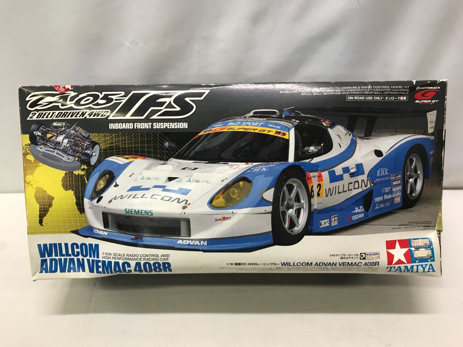 タミヤ　WILLCOM ADVAN VEMAC 408R タミヤ RC限定シリーズ 1/10RC WILLCOM ADVAN VEMAC 408R (TA05