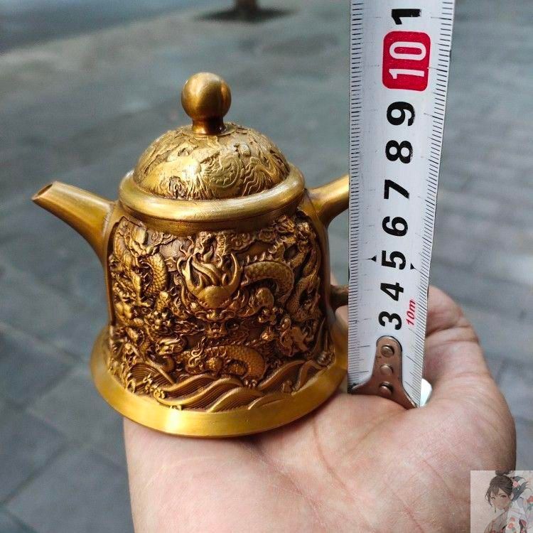 竜壺 銅器 徳利 装飾品 工芸品 置物 銅製 銅壺 龍鳳茶壺 徳利 手提げ壺茶道具 装飾品 工芸品 置物