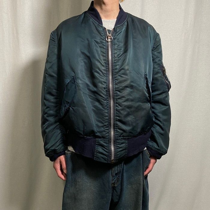 ALPHA 美品 80s MA-1 IDEAL リバーシブル XL ブラック 黒 【公式通販】