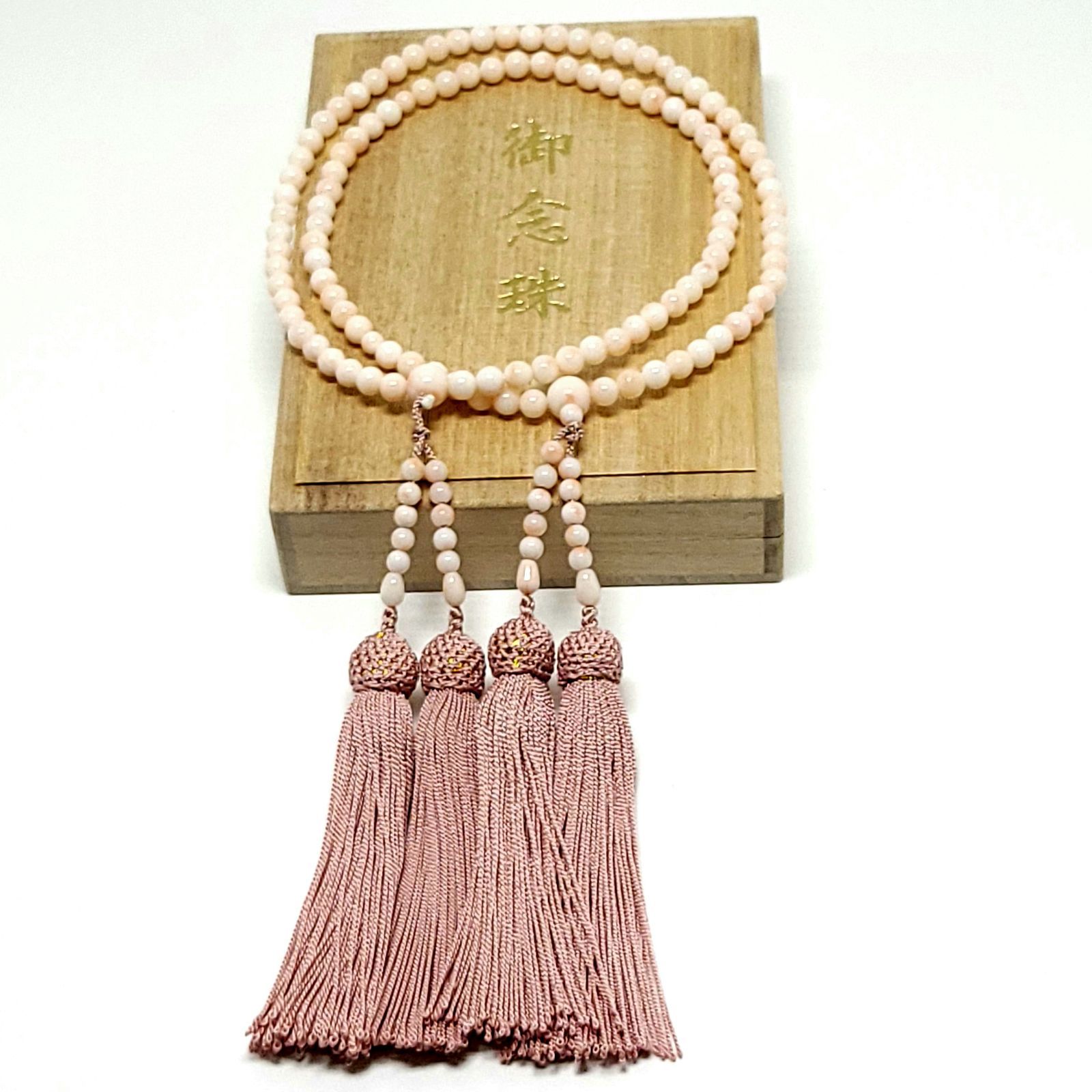 7,380円ピンク珊瑚  本連念珠　女性用　数珠