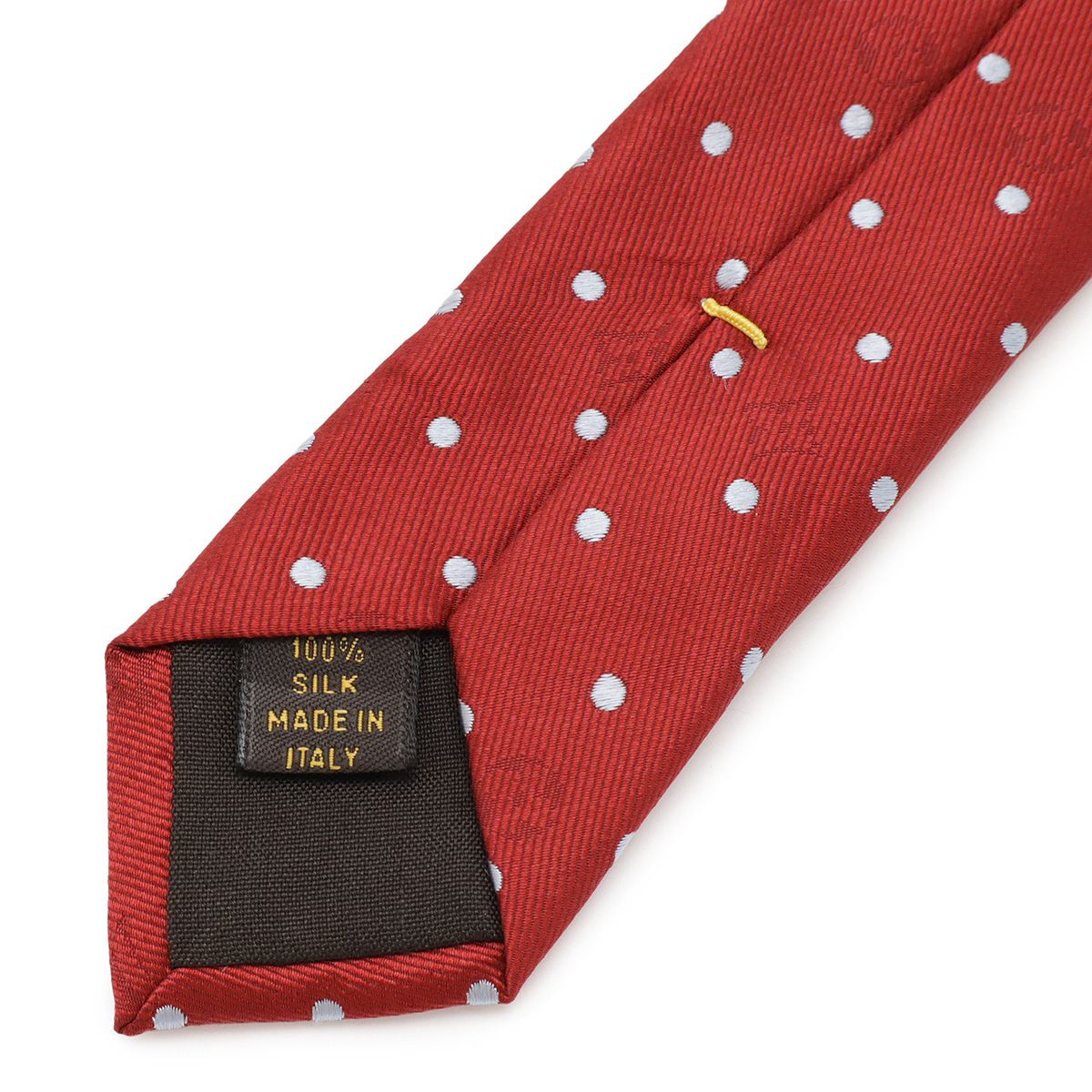 未使用タグ付 LVルイヴィトン ネクタイ 赤 ドット 光沢 派手 結婚式