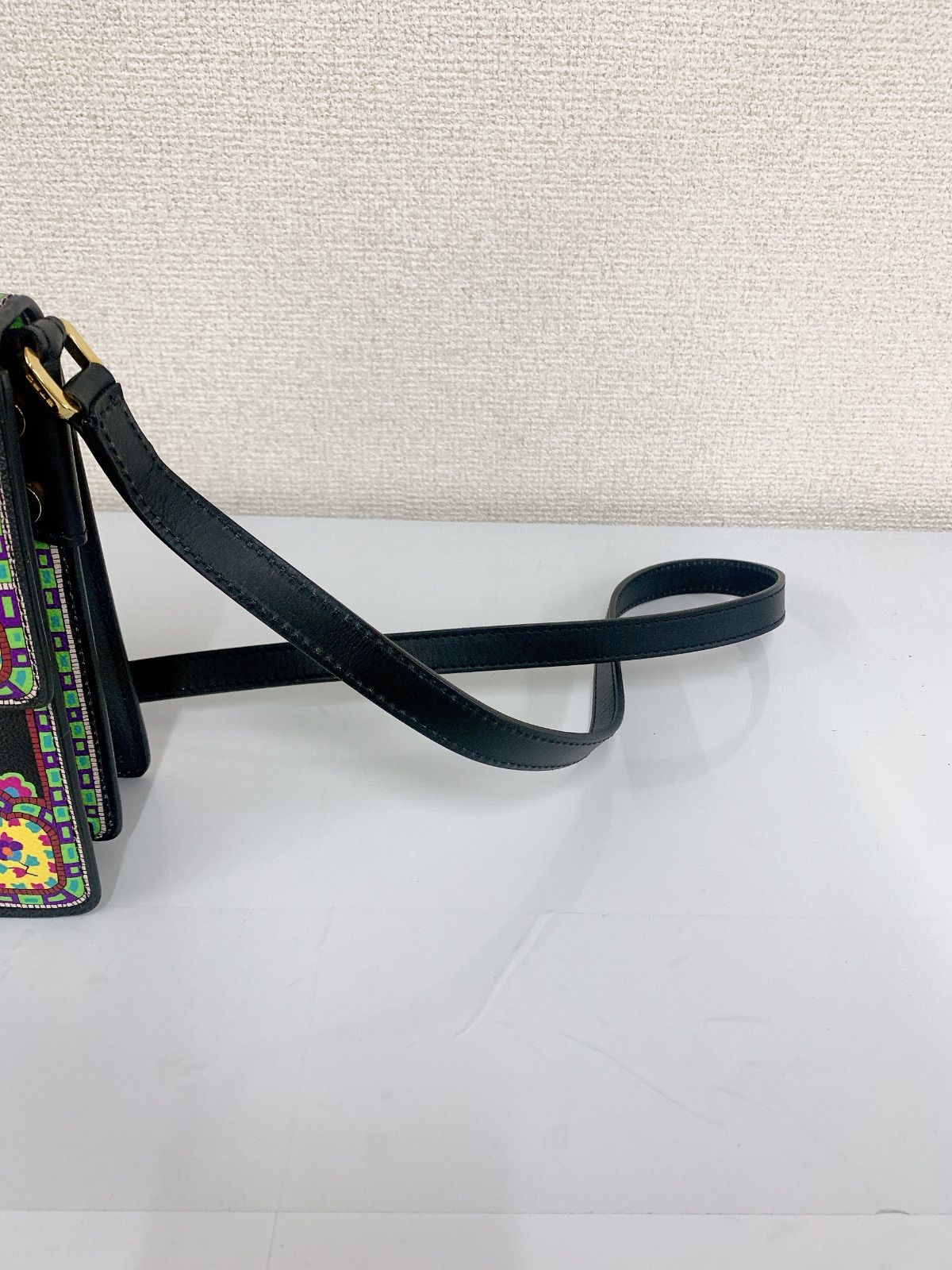 ETRO ブラックレザー　ハンドバック　ショルダーバッグ　2way 美品】ETRO エトロ ショルダーバッグ 2way 【バッグ】【2