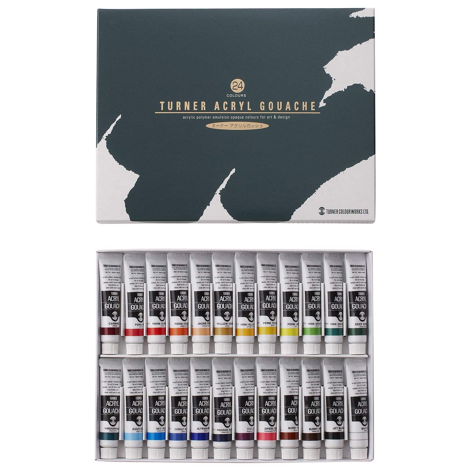 24色スクールセット AG24C アクリルガッシュ Color) 11ml ターナー色彩(Turner
