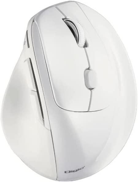 【新品・5営業日で発送】ナカバヤシ 高速スクロールBluetooth5.0 エルゴノミクス5ボタン BlueLEDマウス ホワイト(MUS-BKF177W)
