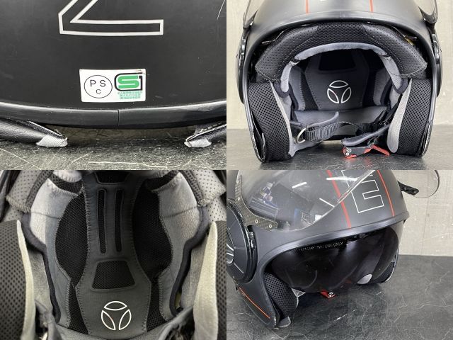 ジェットヘルメット 【中古】 MOMO モモデザイン Logico Design sri Tregnago VR ブラック系 バイク オートバイ PSCマーク有 / 58136