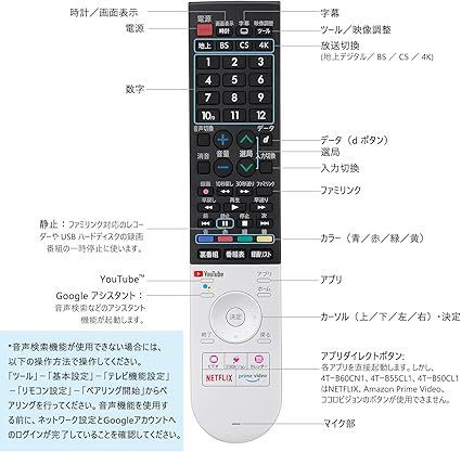 在庫処分】汎用リモコン for Aquos シャープテレビリモコン 音声認識リモコン with Sharp アクオス リモコン GB355SA  00106380590 GB354SA 0106380589 0106380588 GB328SA - メルカリ