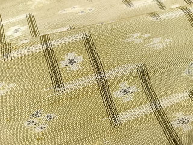 平和屋着物○琉球花織 紬 正絹 逸品 AABA5245ph 平和屋着物◎六通