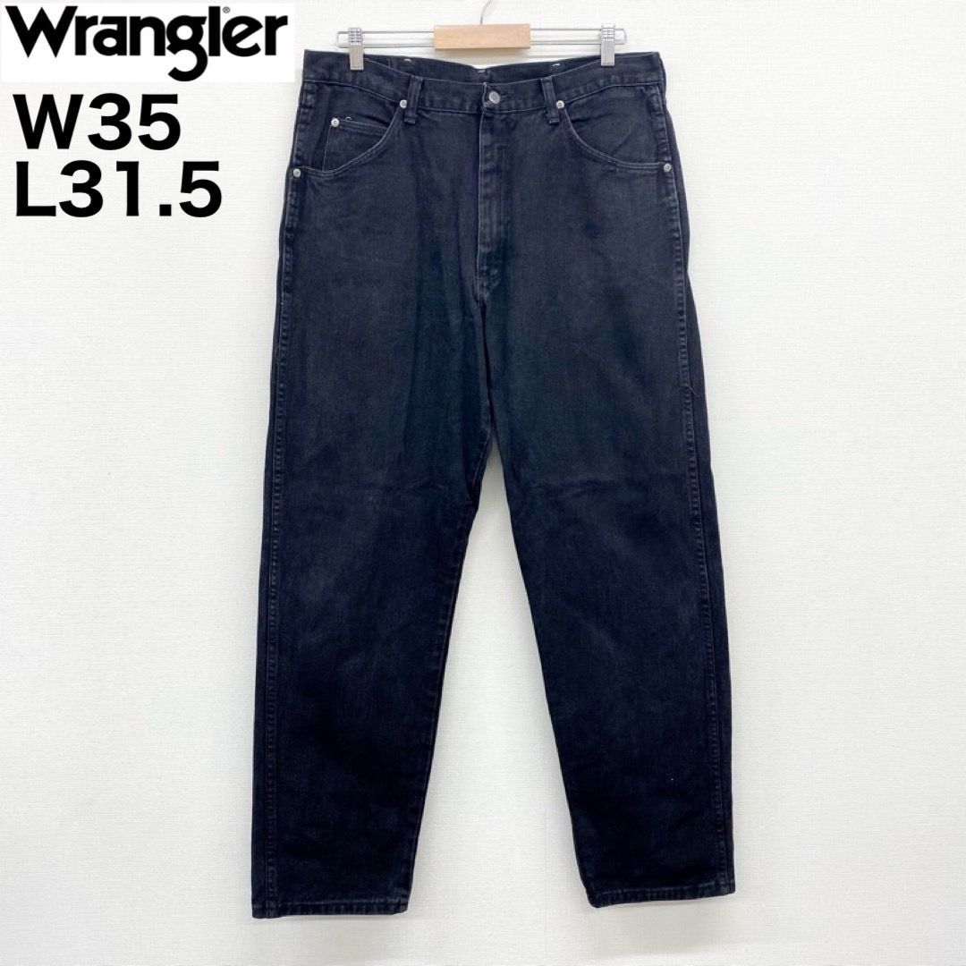 90S Wrangler ブラックデニム ジーパン W35 L31 ゴールデン-