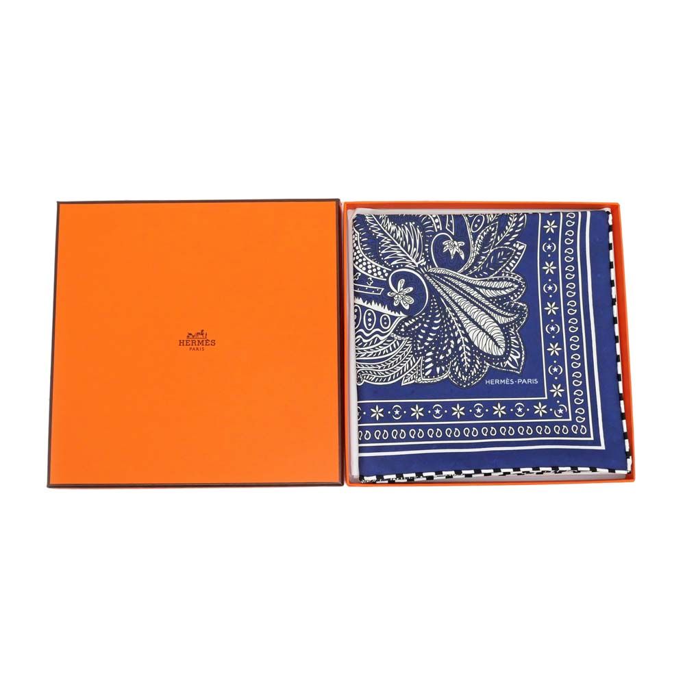 超美品 エルメス カレ55 バンダナ☆マハラニの庭 スカーフ HERMES 名東】エルメス カレ55 スカーフ マハラニの庭 シルク100% マルチ