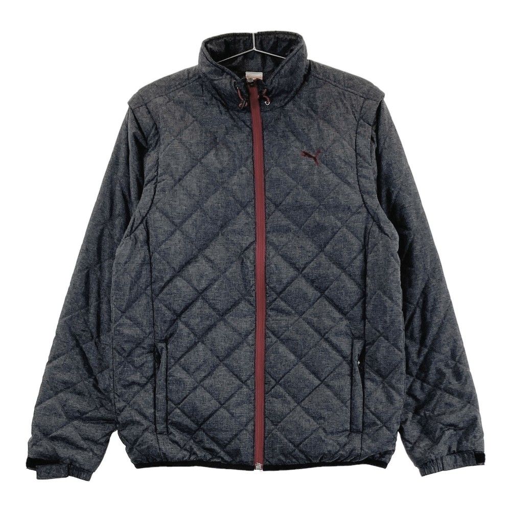 サイズ：M PUMA GOLF プーマゴルフ  2way 中綿ジャケット キルティング グレー系 [240101442692] ゴルフウェア メンズ ストスト サイズ：M PUMA GOLF プーマゴルフ 2way 中綿ジャケット