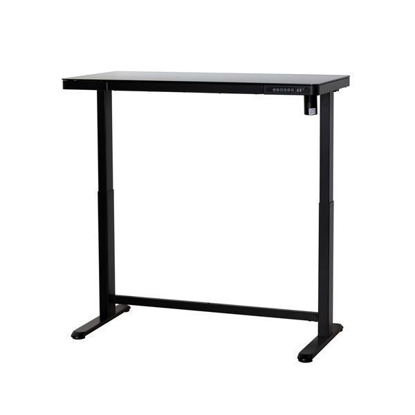 電動昇降デスク メモリー機能付 ブラック 組立式 代引不可
