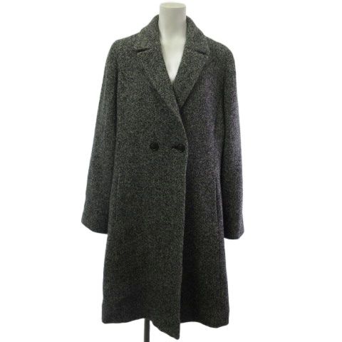 レリアン Leilian WHITE LABEL ロングコート ウール ダブル グレー 9