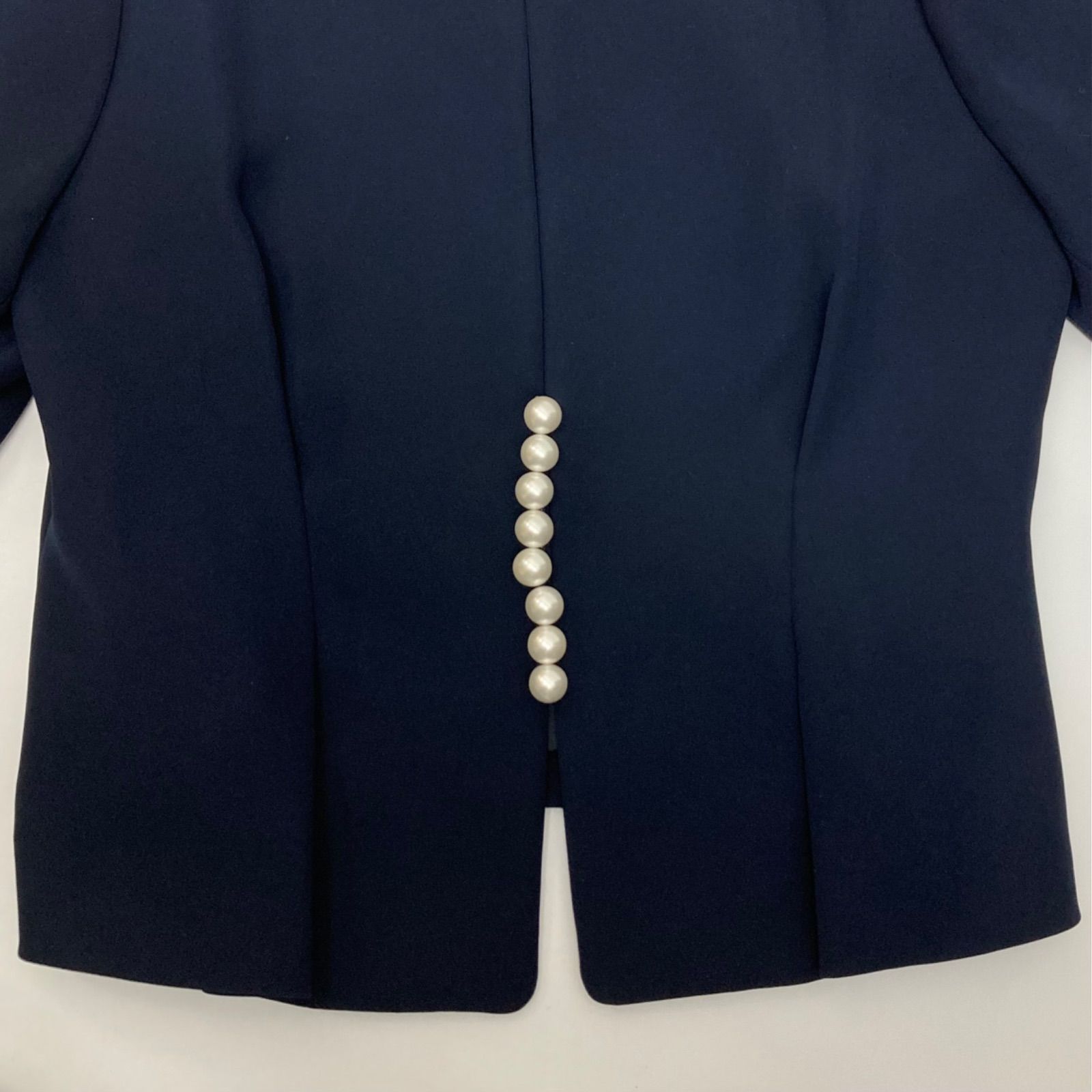 YOKO CHAN ヨーコチャン ノーカラーパールジャケット ノーカラー