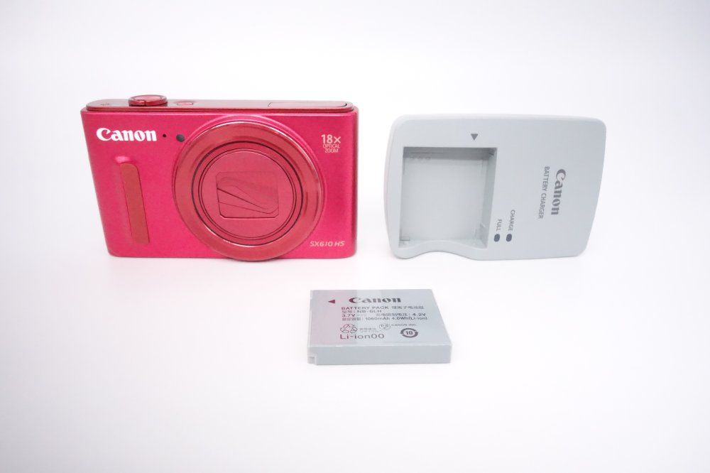 上品 キヤノン Canon デジタルカメラ PowerShot SX610 HS レッド 光学18倍ズーム D090051A
