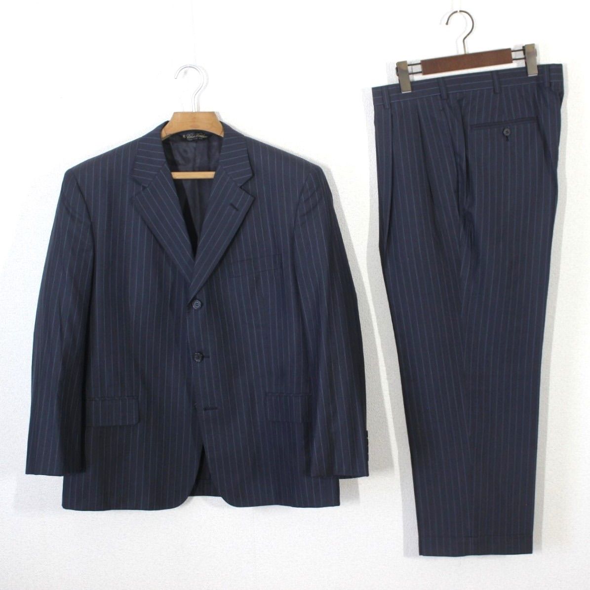 美品✨ブルックスブラザーズ　スーツ　カシミヤ混　ネイビー　XL　オーダーメイド品 美品✨ブルックスブラザーズ スーツ カシミヤ混 ネイビー XL
