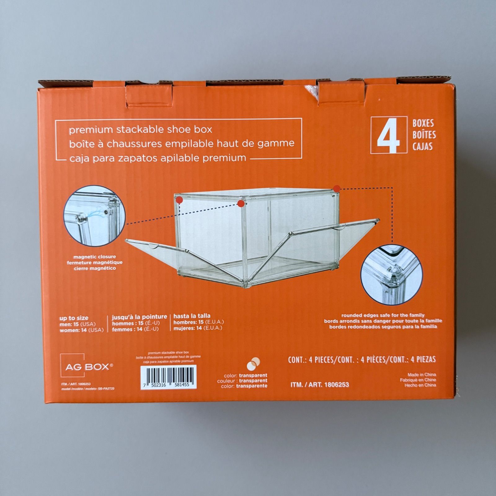 コストコAG BOX クリアシューボックス4個セット×2箱 楽天市場】【 コストコ 】AG BOX クリアシューボックス4個セット