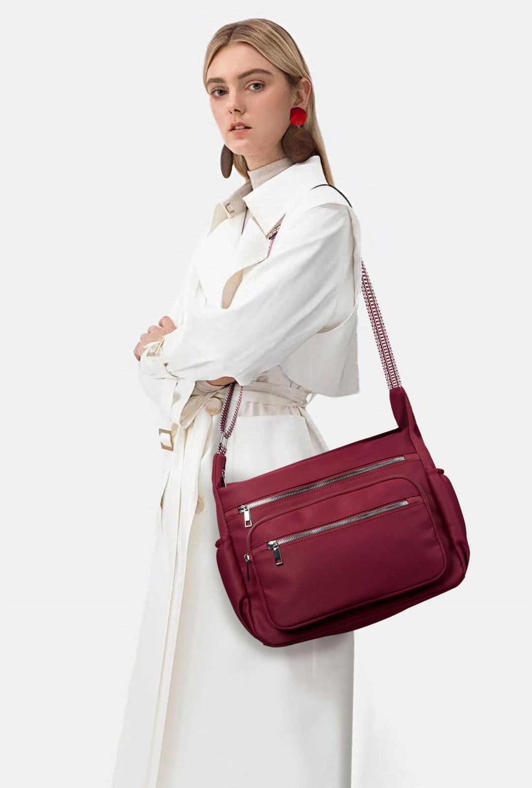 まもなく終了 防水 ナイロン 軽量 肩掛けバッグ レディース 斜めがけバッグ 9ポケット メンズ 大容量 ショルダーバッグ 通学 FOREST FANCY 通勤 KALIDI