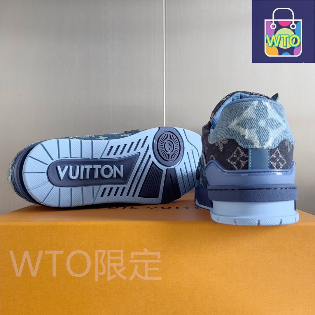 Louis Vuitton trainer レトロブルーのロートップファッショ