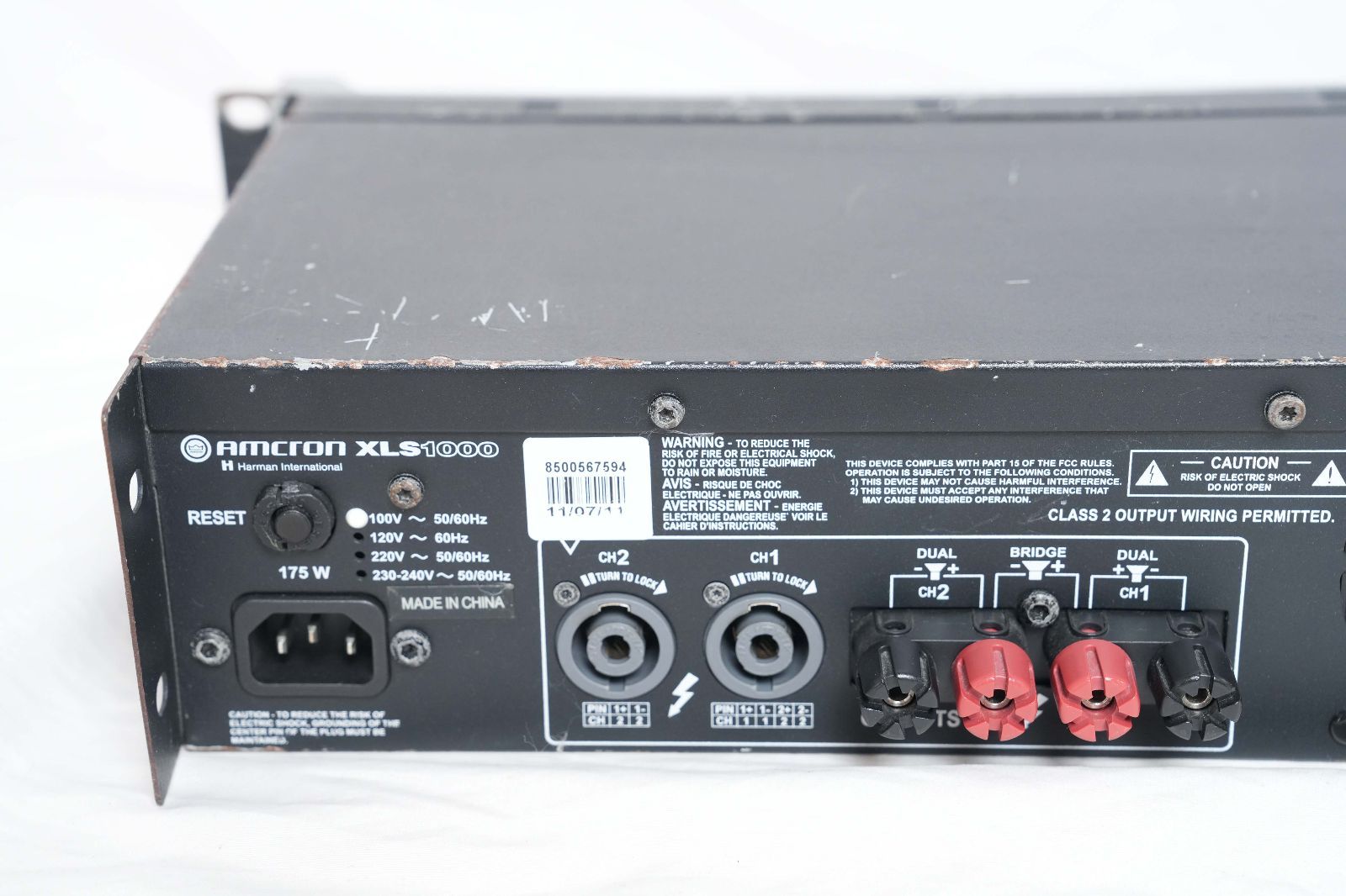 ☆Amcron☆XLS1000 PA用パワーアンプ アムクロン 最大1100W