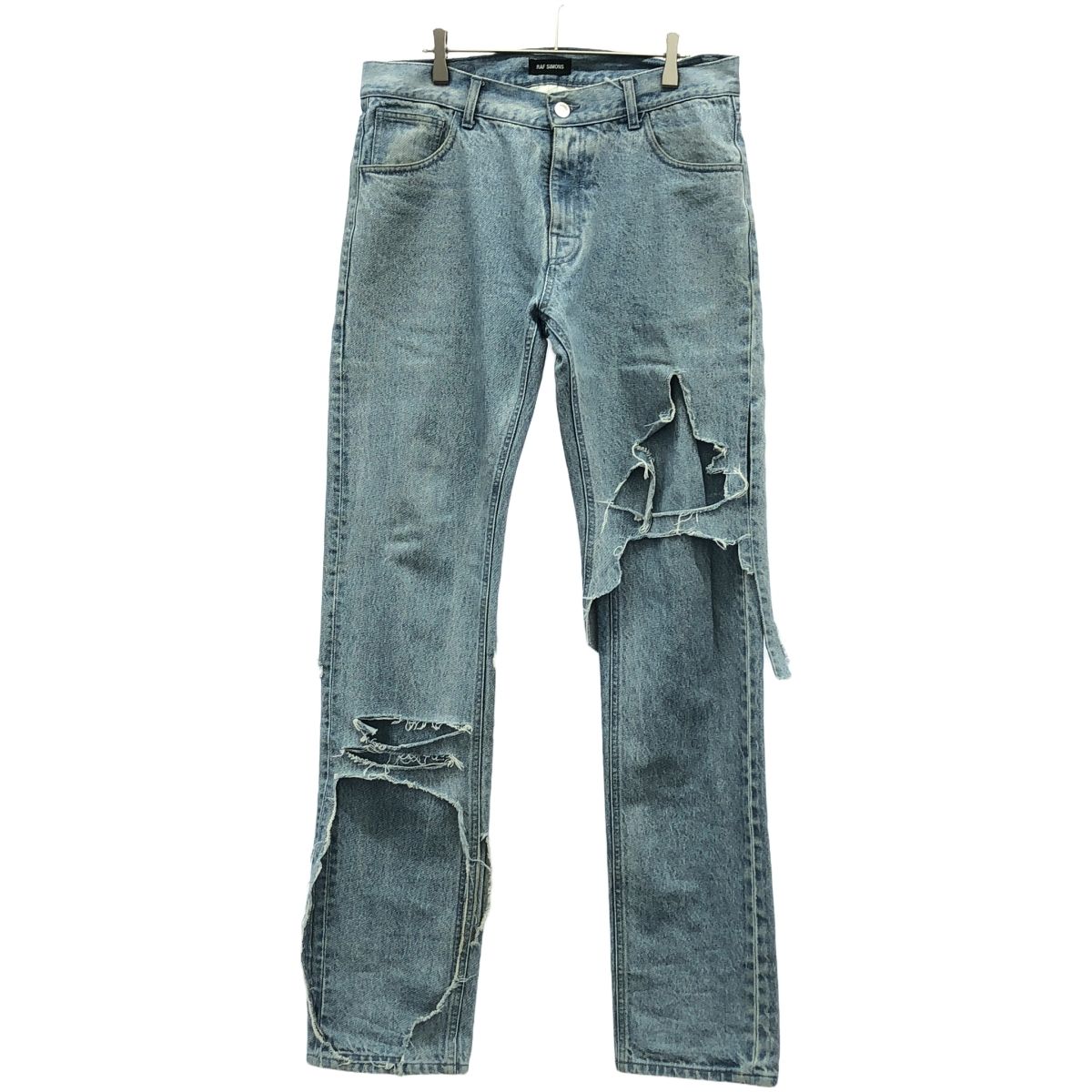 RAF SIMONS ラフシモンズ 20SS SLIM FIT Destroyed Denim PANTS