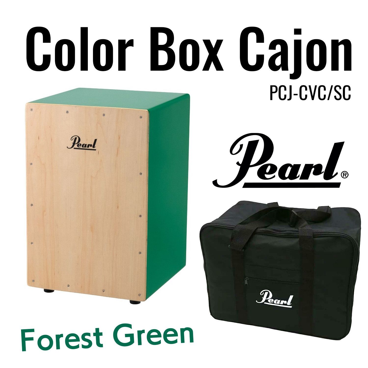 楽器・機材 パール(Pearl) Color Box Cajon PCJ-CVC/SC Forest Green