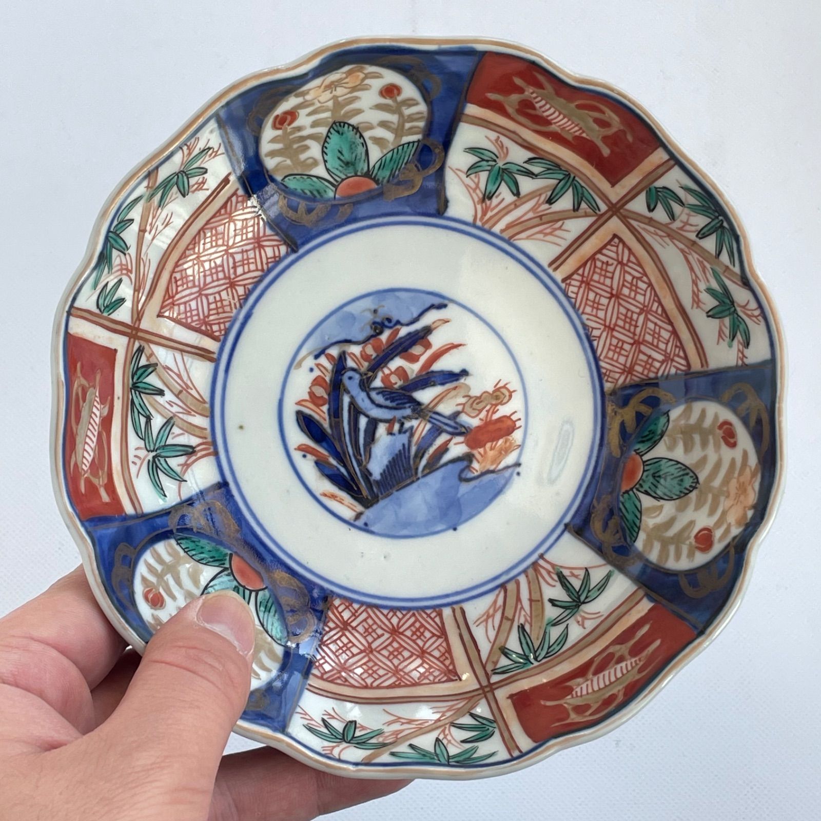 148 色絵 花鳥図 骨董 アンティーク 伊万里 膾皿 5枚セット - メルカリ