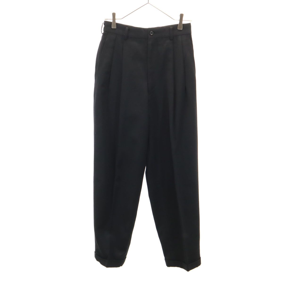 【本物保証，お買い得】 COMME des GARCONS HOMME コムデギャルソンオム 90s 1991年 日本製 ウール オールド 2タック スラックスパンツ S 黒 メンズ 古着 スラックス