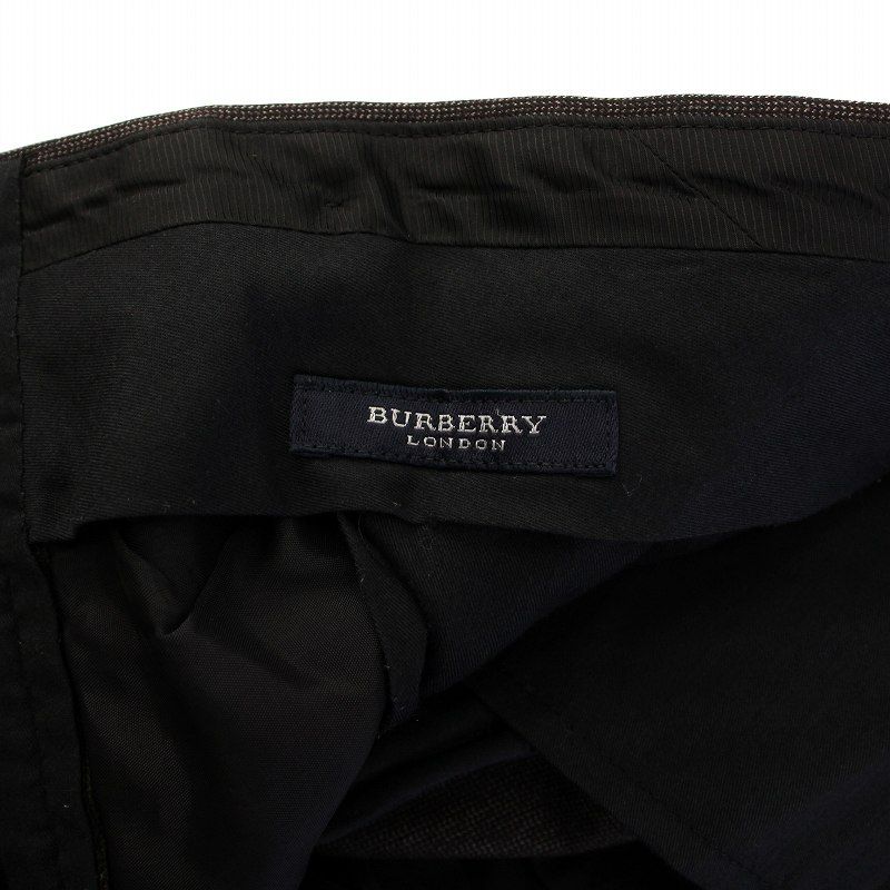 Burberrys 黒スラックス バーバリーブラックレーベル コーデュロイ センタープレス