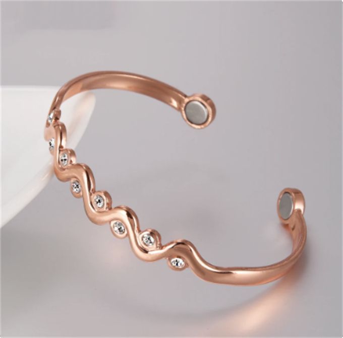 純銅 ブレスレット バングル 健康 銅ブレスレット キュービックジルコニア 純銅 ブレスレット バングル 健康 銅ブレスレット キュービック