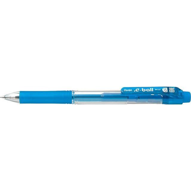 まとめ）ぺんてる ドットイーボール 0.7mm スカイブルー軸 黒 BK127S 