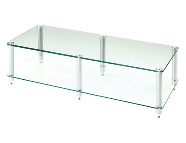 HXW02GS 幅1131mm高さ288mm 天板6mm 6mmの合わせ防弾ガラスのオーディオラック 支柱シルバー HXWシリーズ Sound Magic サウンドマジック